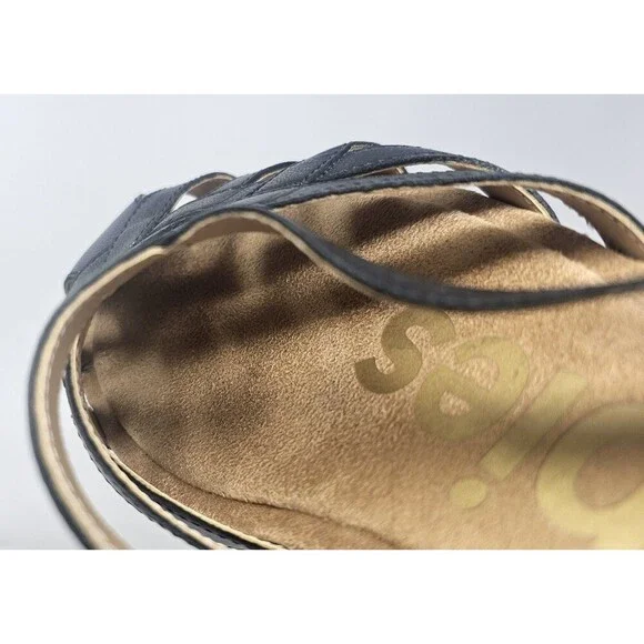 Hush Puppies Ridley Leather Fisherman Slingback Sandals Black Women's Sz 11 NEW - Picture 10 of 14